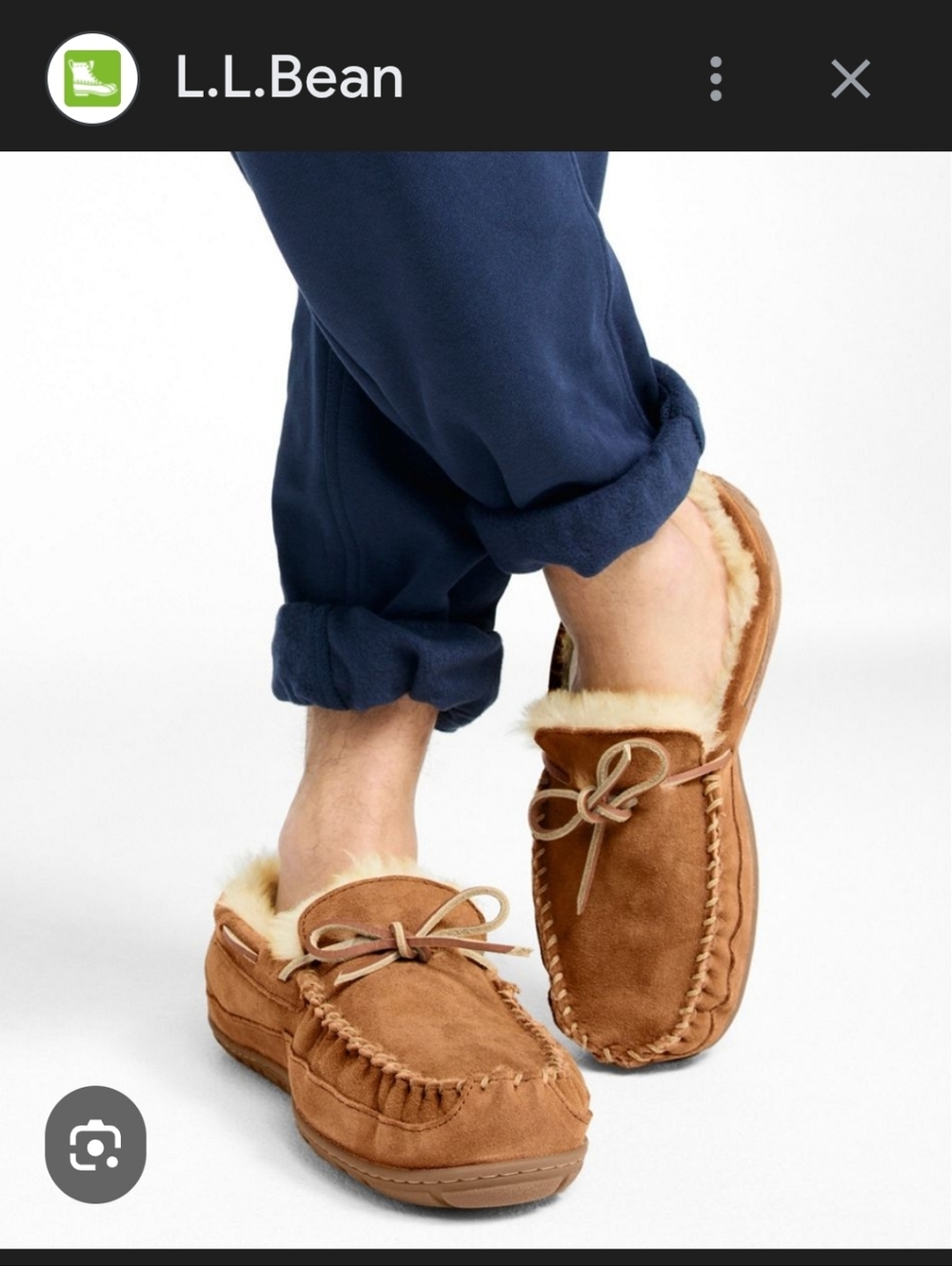 L.L. Bean Wicked Good Moccasins Kids 6 Fits Women 6.5-7 Travel Slipper NWT